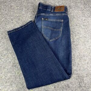 Lee Men's Jeans 38x29 Blue Extreme Motion MVP Straight Fit Denim Used